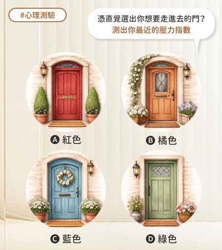 憑直覺選出你想要走進去的門？