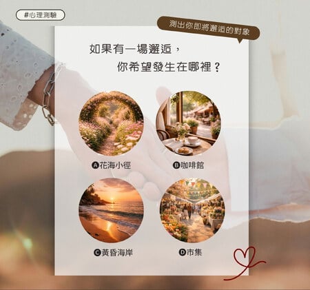 如果有一場邂逅，你希望發生在哪裡？測出你即將邂逅的對象