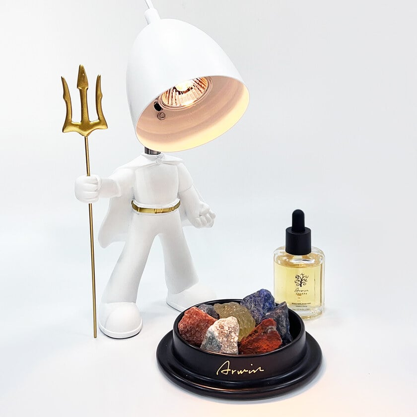 雅聞脈輪融燭香氛燈(小飛俠)+雅聞脈輪擴香香氛(任選1入)+雅聞脈輪水晶香氛能量寶盒