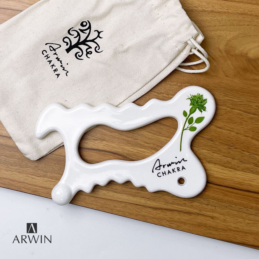 【加價購】雅聞脈輪療癒陶瓷多曲度(多功能)刮痧板