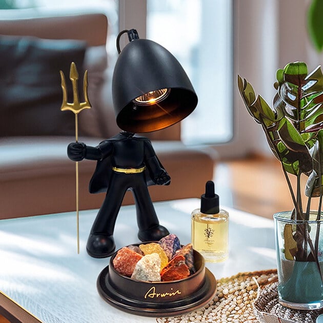 雅聞脈輪融燭香氛燈(小飛俠)+雅聞脈輪擴香香氛(任選1入)+雅聞脈輪水晶香氛能量寶盒