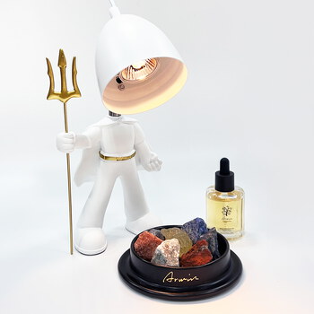 雅聞脈輪融燭香氛燈(小飛俠)+雅聞脈輪擴香香氛(任選1入)+雅聞脈輪水晶香氛能量寶盒